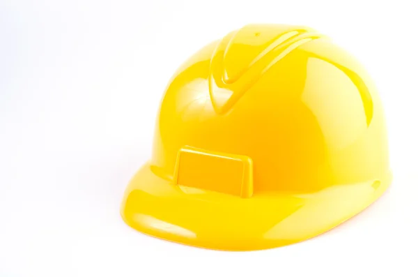 Gelber Hard Hat isoliert auf weißem Hintergrund — Stockfoto