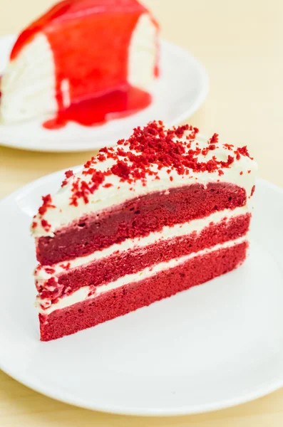 Sametový červený dort — Stock fotografie
