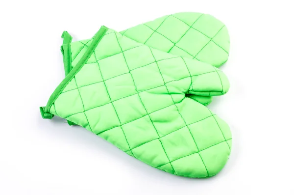 Green oven gloves — Stock Photo, Image