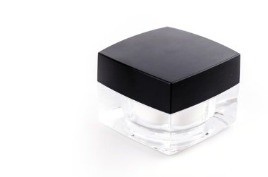 boş kozmetik losyonu şişesi krem izole beyaz arka plan