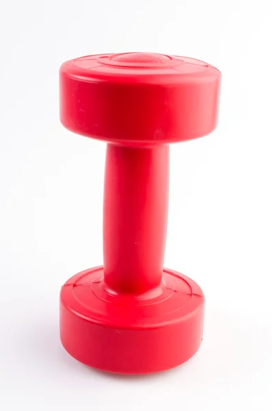 赤いダンベルの重量 — ストック写真