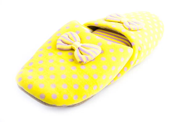 Yellow house slippers — Stock Photo, Image