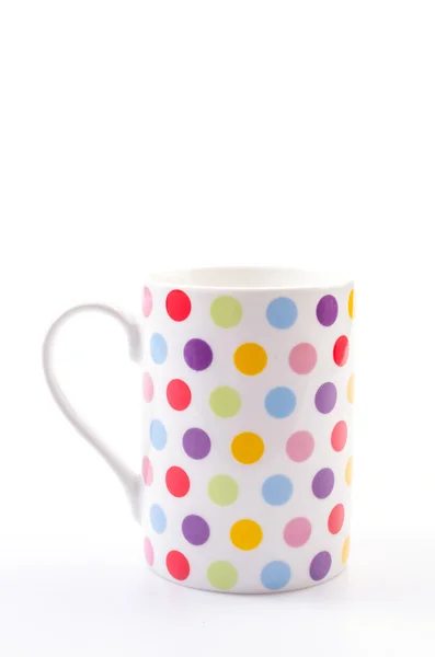 White Polka dot mug — Stock Photo, Image