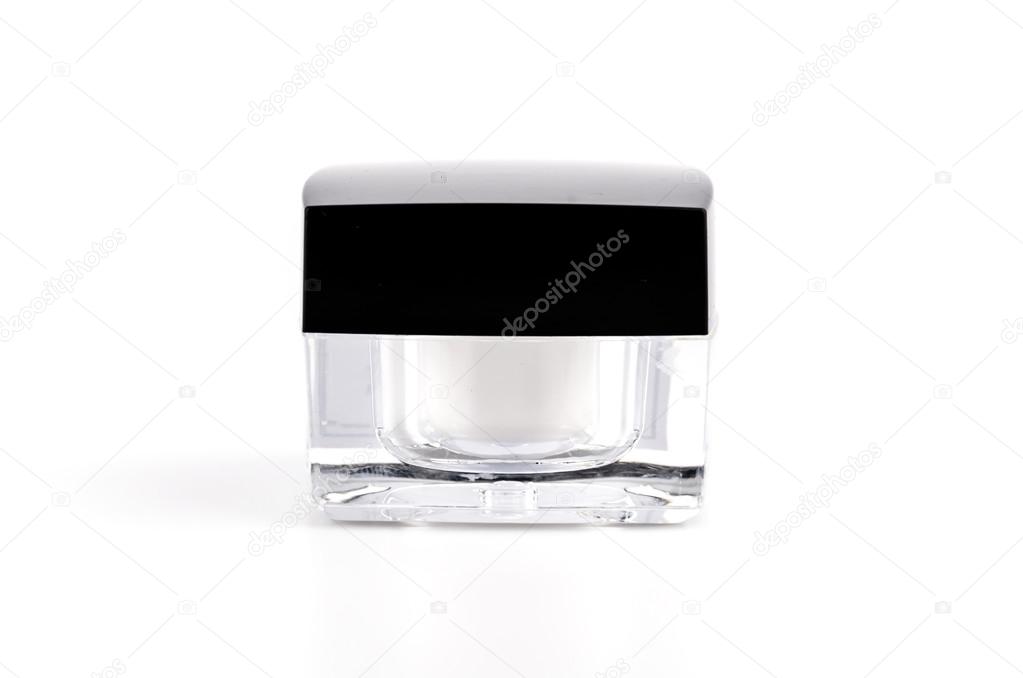 Blank cosmetic lotion bottle cream isolated white background