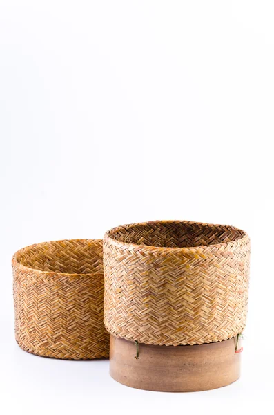 Бамбуковый контейнер — стоковое фото