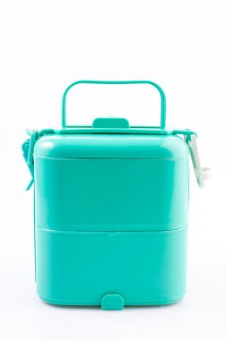 Beyaz arka plan üzerinde izole tiffin kutu