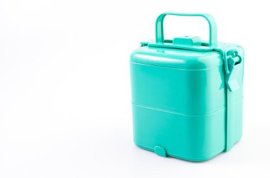 Beyaz arka plan üzerinde izole tiffin kutu