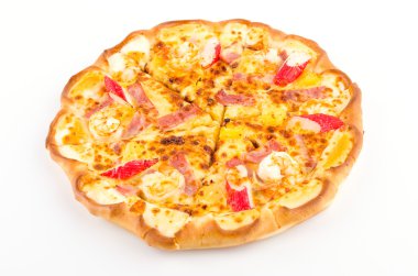 pizza izole beyaz arka plan