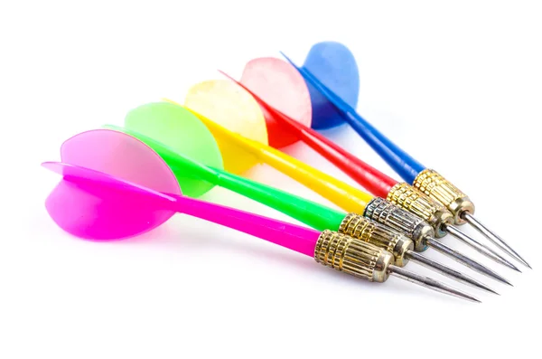 Color darts isolated on white background — Stock Photo, Image