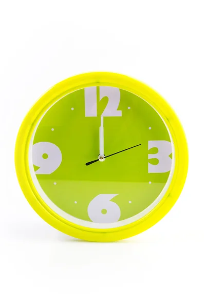 Green clock alarm — Stock Photo, Image