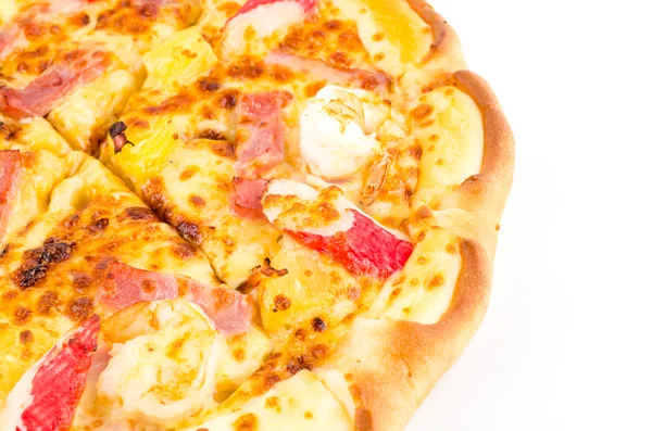 Pizza izole beyaz arka plan — Stok fotoğraf