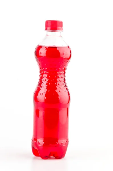 Strawberry bottle drinkg elszigetelt fehér háttér — Stock Fotó