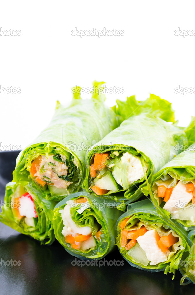 fresh vegetables spring rolls