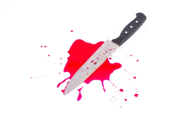 Coltello con sangue — Foto Stock