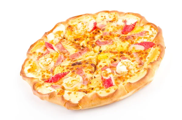 Pizza on white — Stock Photo, Image