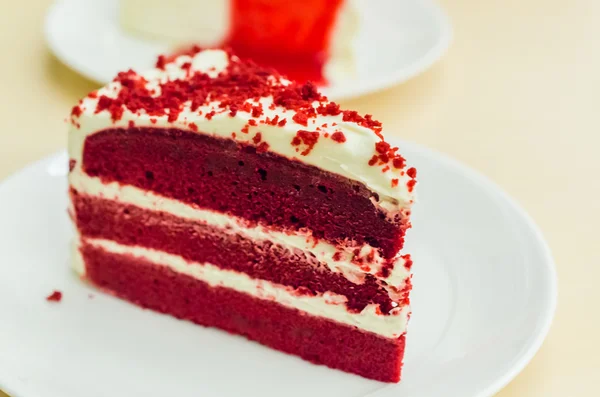 Torta rossa di velluto — Foto Stock