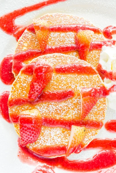 Pancakes strawberry — Stock Photo, Image