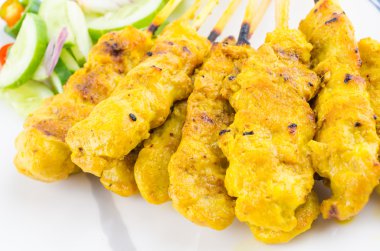 domuz eti satay Tayland mutfağı yemekleri