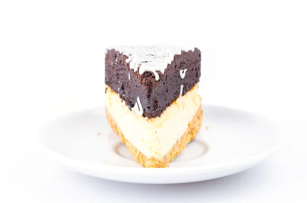 브라 우 니 치즈 케이크 — 스톡 사진