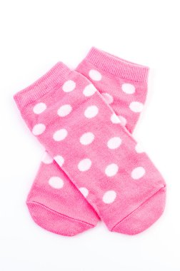pembe polka çorap