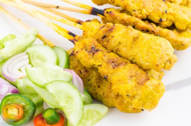 domuz eti satay Tayland mutfağı yemekleri