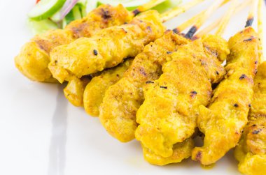 domuz eti satay Tayland mutfağı yemekleri