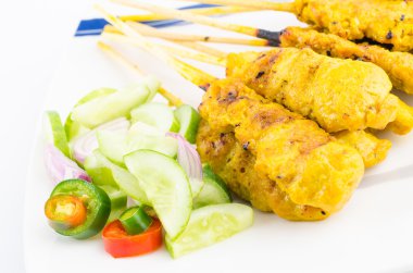 domuz eti satay Tayland mutfağı yemekleri