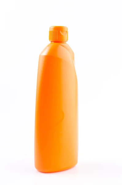 Orange cleaning bottle — Stock Photo, Image