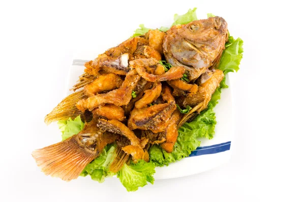 Tayland yemeği kızarmış balık — Stok fotoğraf