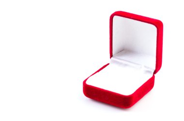 kırmızı bir mücevher kutusu