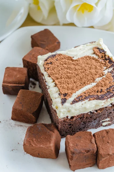Brownie cake — Stockfoto