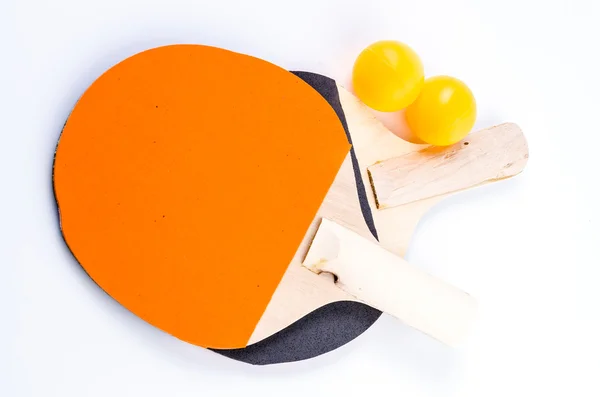 Tischtennisschläger und Bälle — Stockfoto