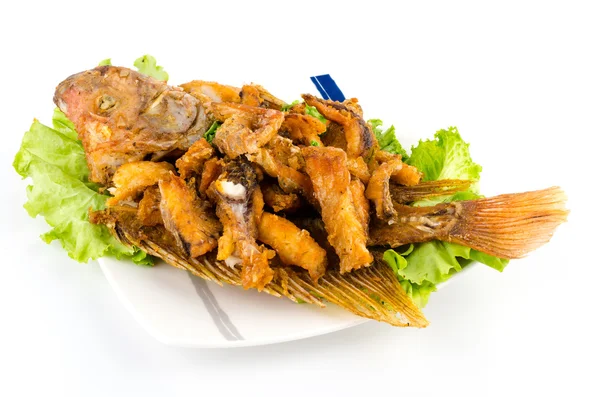 Tayland yemeği kızarmış balık — Stok fotoğraf