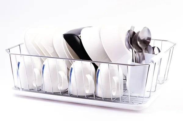 Dishes rack — Stock Photo, Image