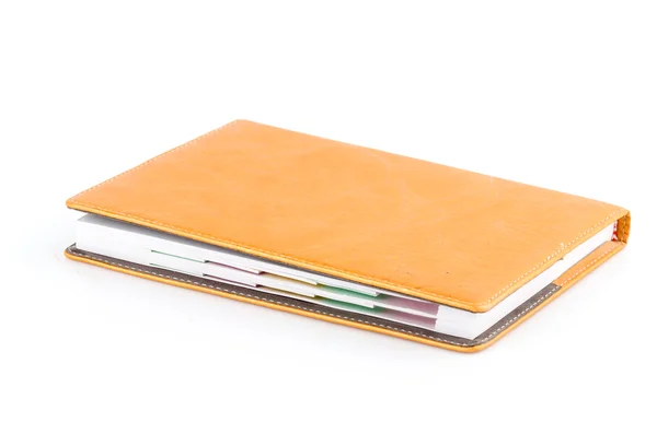 Skórzany notatnik — Zdjęcie stockowe