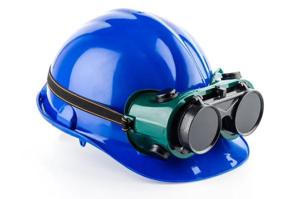 Safety helmet and goggles — Stock Photo, Image