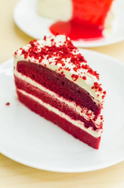 红丝绒蛋糕 — 图库照片