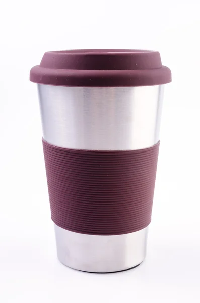 Paslanmaz kahve kupa — Stok fotoğraf