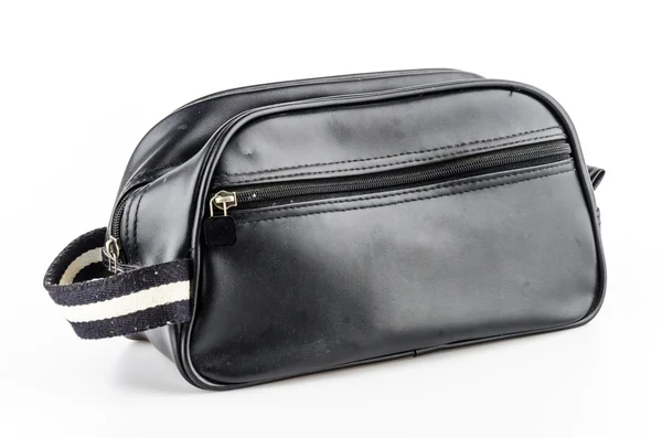 黒い革製のハンドバッグ — ストック写真