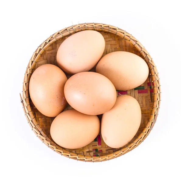 Eggs on white — Stock Photo, Image