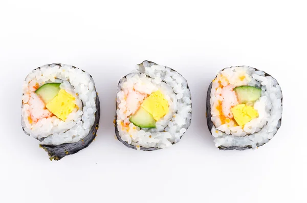 Sushi su bianco — Foto Stock