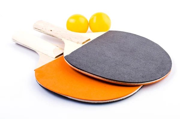 Ping pong rackets and balls — Stock Photo, Image