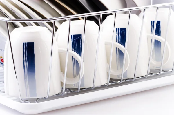Dishes rack — Stock Photo, Image