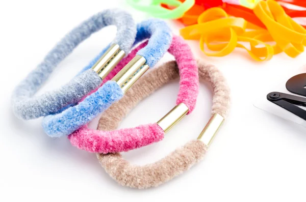 Hair clips and rubber bands — Stok fotoğraf
