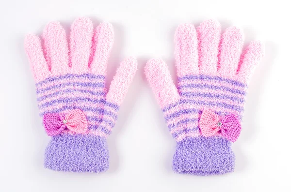 Femmes gants violets — Photo