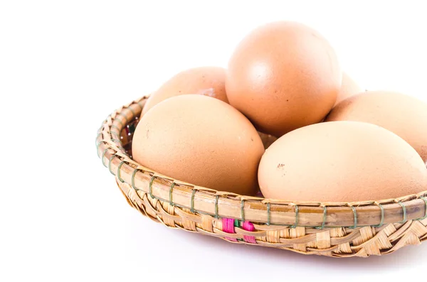 Eggs on white — Stock Photo, Image