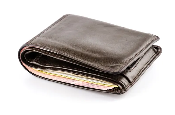 Plånbok på vit — Stockfoto