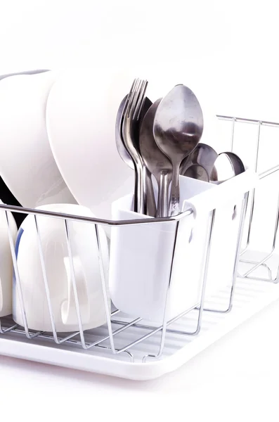 Dishes rack — Stock Photo, Image