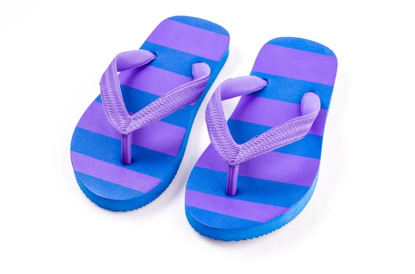 Flip flops på vit — Stockfoto