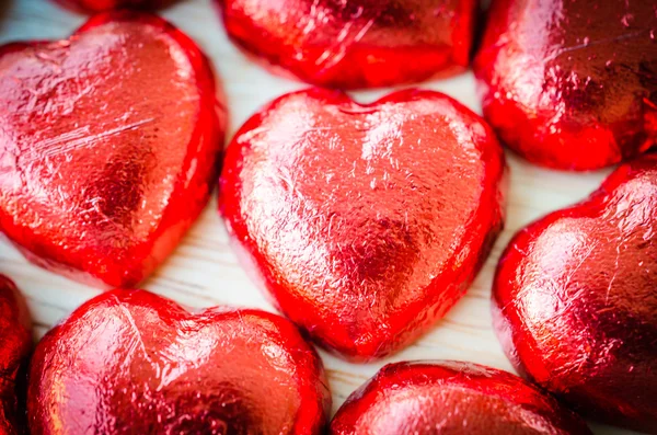 Corações de chocolate — Fotografia de Stock